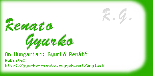 renato gyurko business card